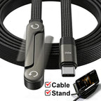 Cable USB-C 240W Carga Rápida con Soporte Plegable, usb-C, C-lightning, C-C