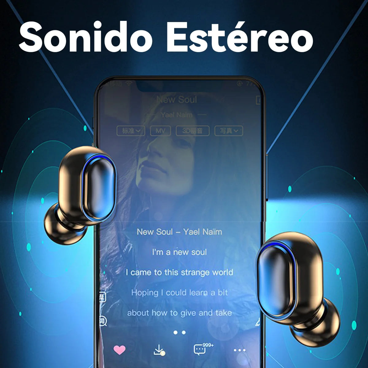 Audifonos Bluetooth con Pantalla Digital